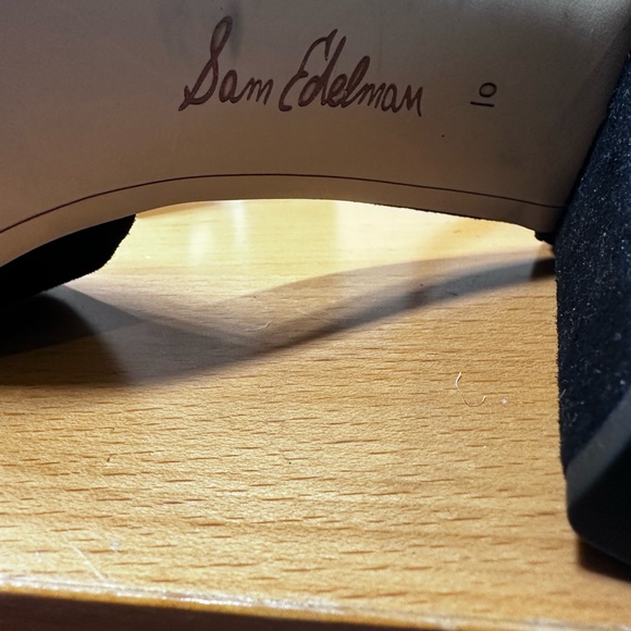 Sam Edelman Black Velvet Open Toe High Heeled Party Shoes, Size 10. - Picture 5 of 5